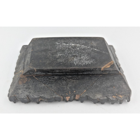 Antique Wooden Printing Block Hand Carved Textile Fabric Stamp As Is - Picture 7 of 10